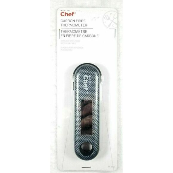 Master Chef Carbon Fibre Thermometer w/Stainless-Steel Probe - Picture 1 of 2